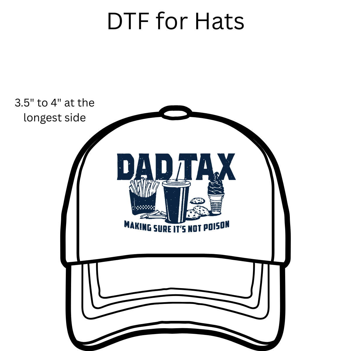 Dad Tax Hat DTF Transfers
