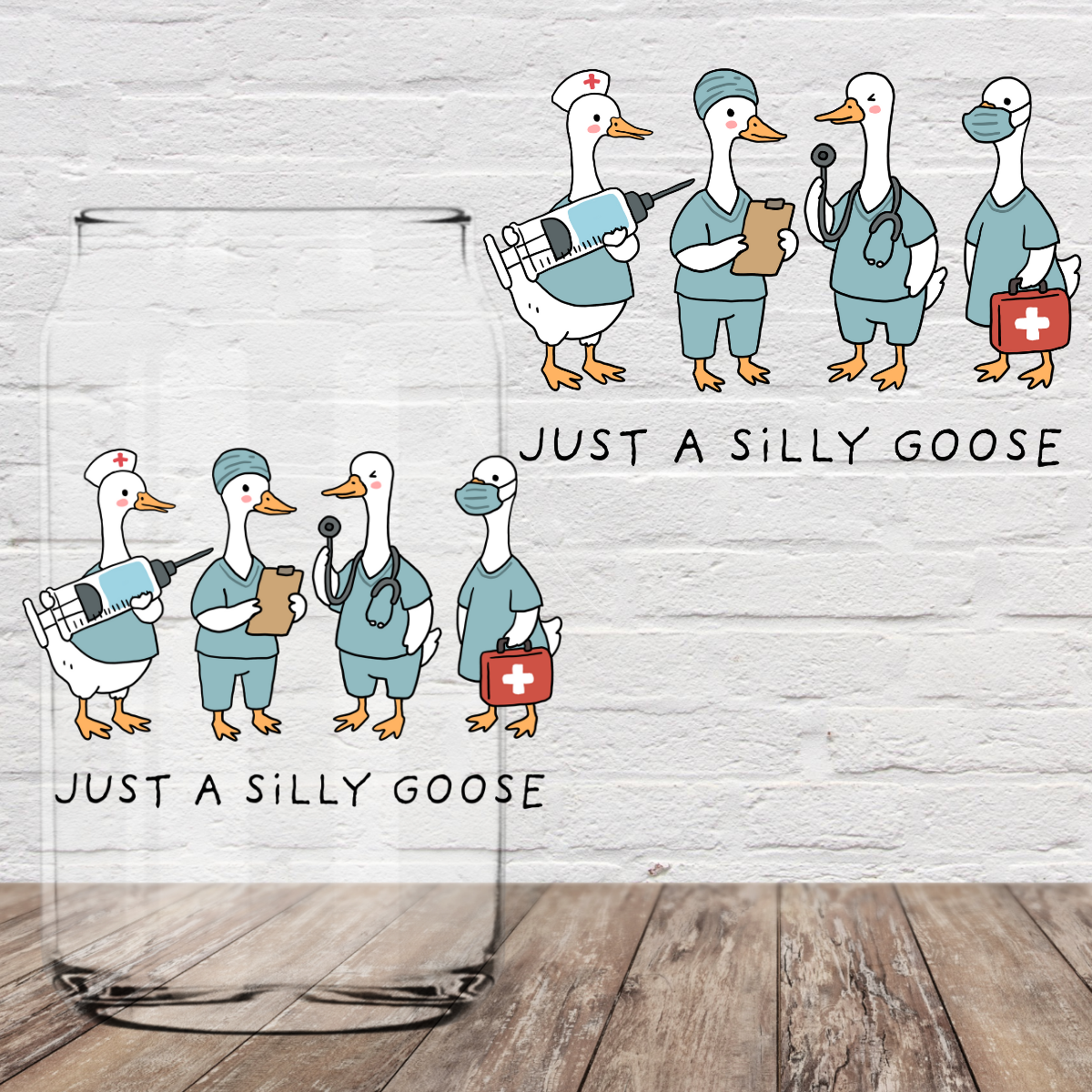 Silly Goose Nurse 4" UV DTF (Print to Order)
