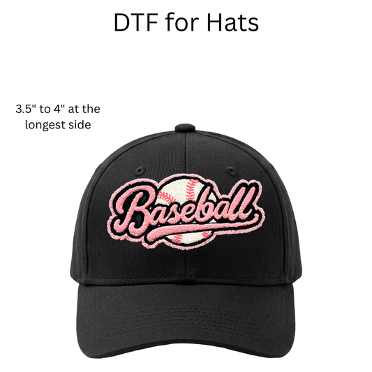 Faux Chenille Baseball DTF Transfers