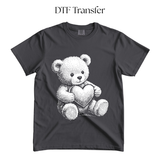 White Teddy Single Color DTF Transfer