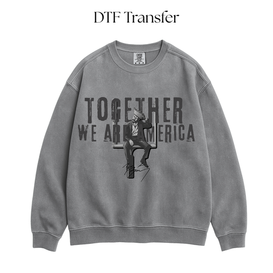Benito Together We Are America Single Color DTF Transfer