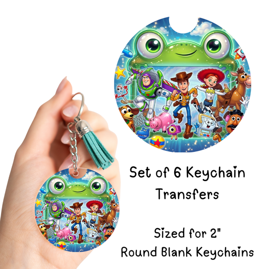 Lily Pad Toy Characters Keychain Transfer Set of 6