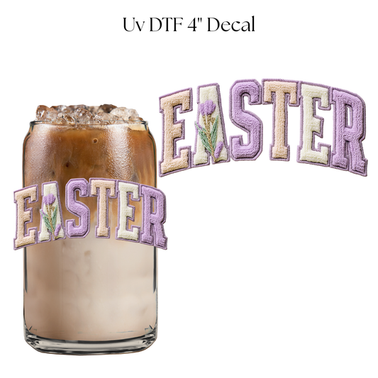 Easter Purple Faux Yarn 4” UV DTF Decal