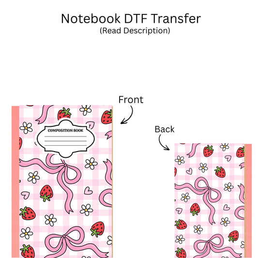 Strawberries and Bows Kraft Notebooks