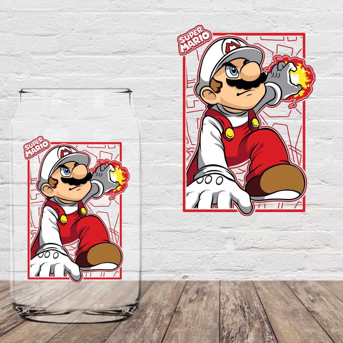 Red Mario 4" UV DTF