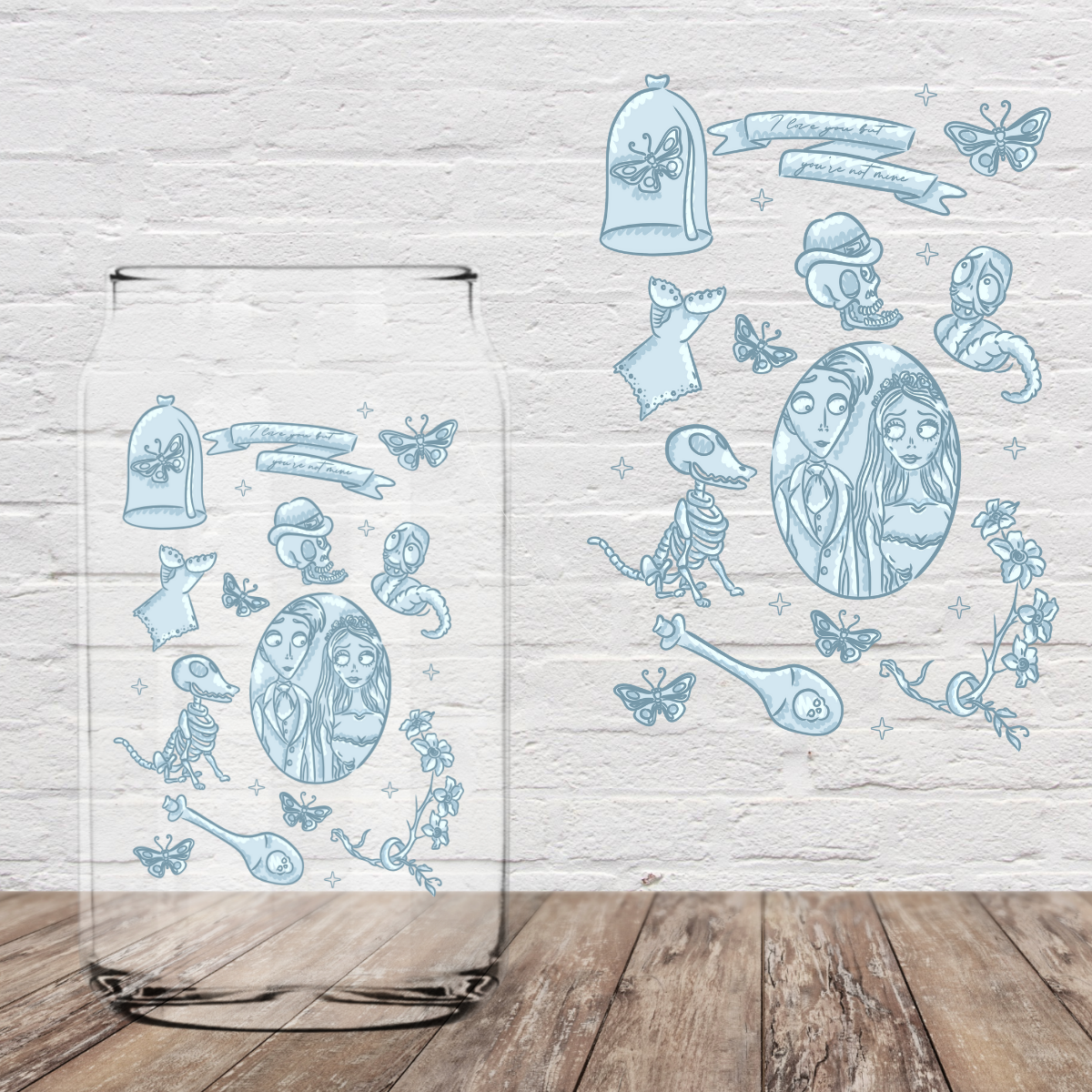 Blue Bride 4" UV DTF (print to order)
