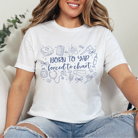 Born to Yap BLUE Single Color Dtf Transfer (print to order)