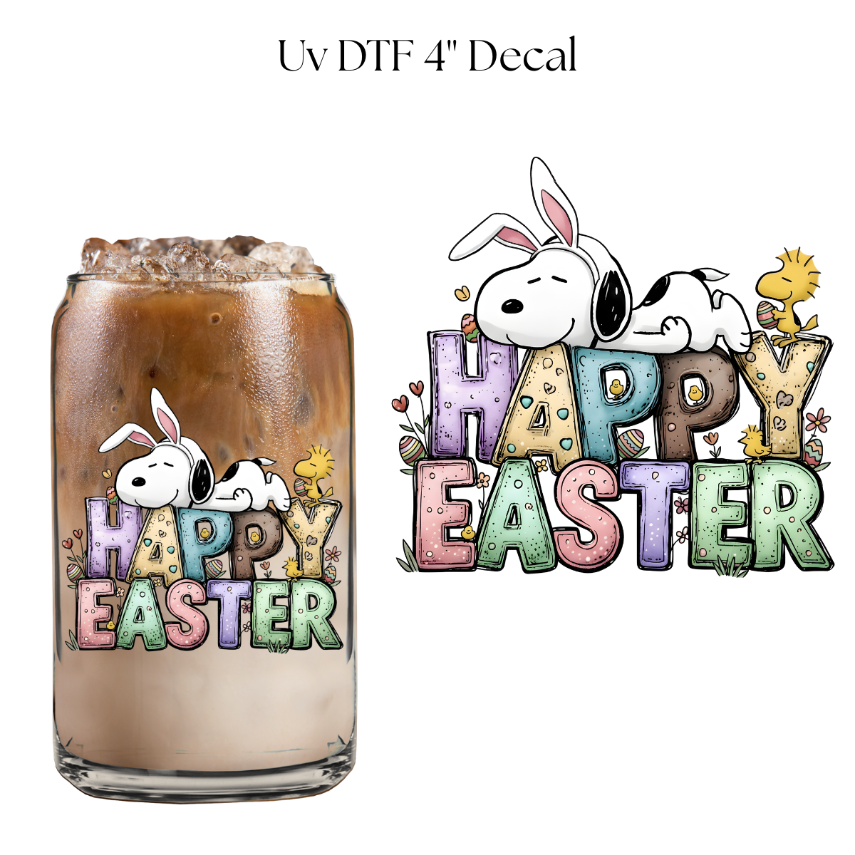 Happy Easter Snoop 4” UV DTF Decal