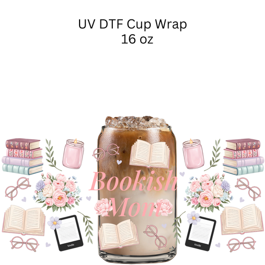 Bookish Mom UV DTF Cup Wrap