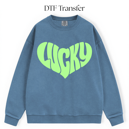 Lucky Heart Single Color DTF Transfer