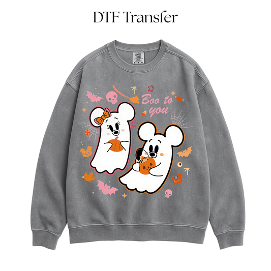 Mouse Boo To You DTF Transfer