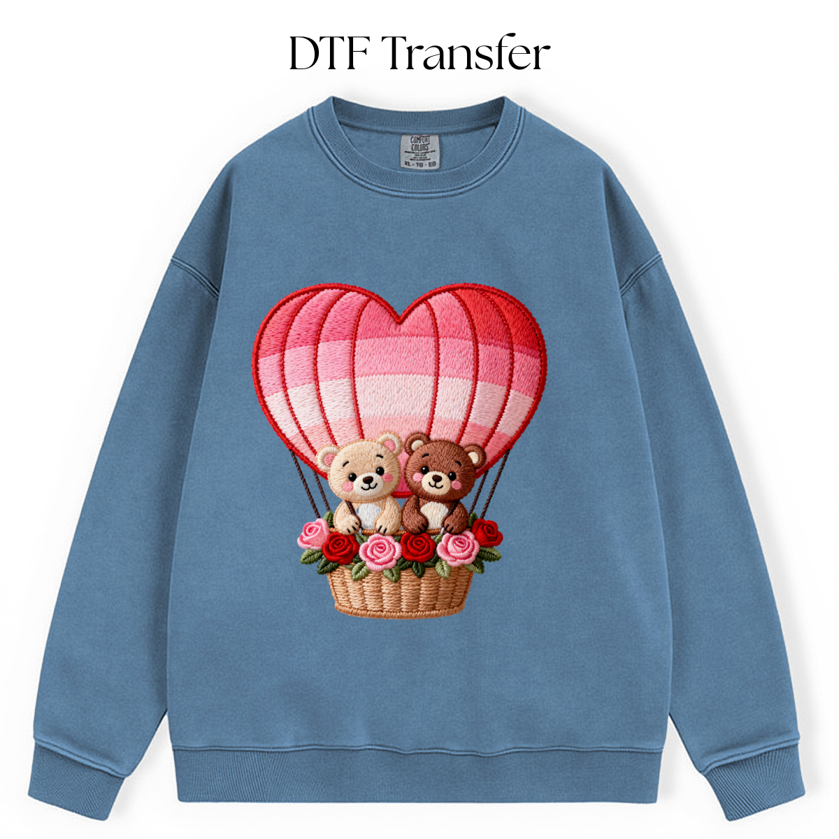 Valentines Hot Balloon Bears DTF Transfer