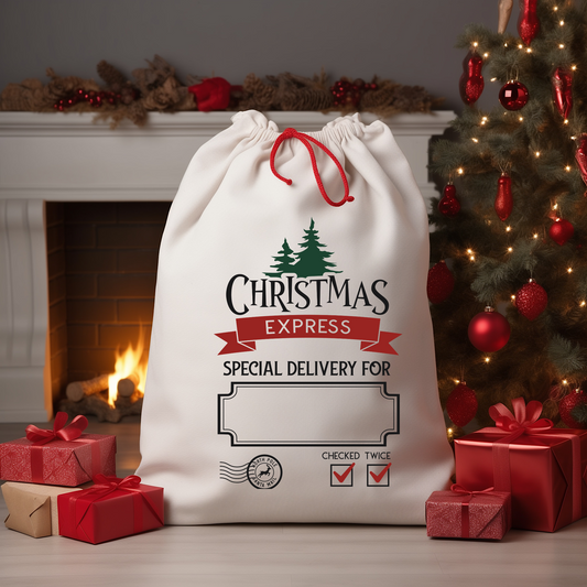 Christmas Express Santa Sack DTF