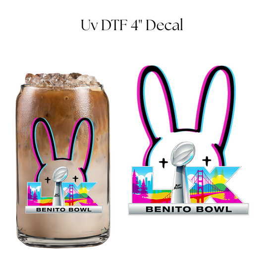 Benito LAX Bowl 4” UV DTF Decal