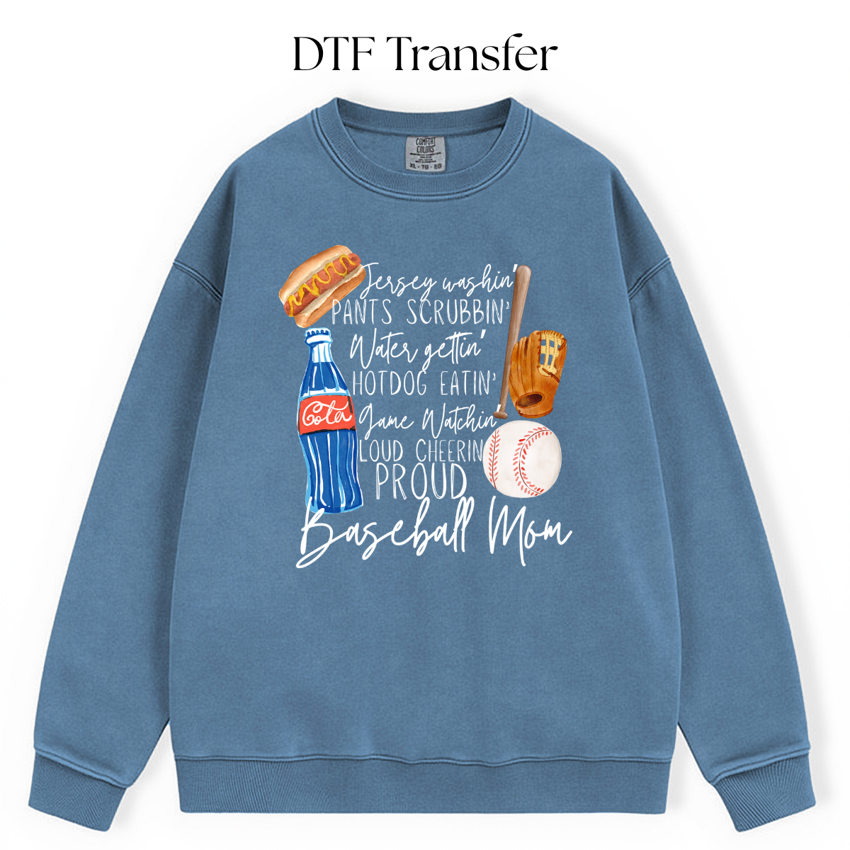 Jersey Washing Baseball Mom DTF Transfer