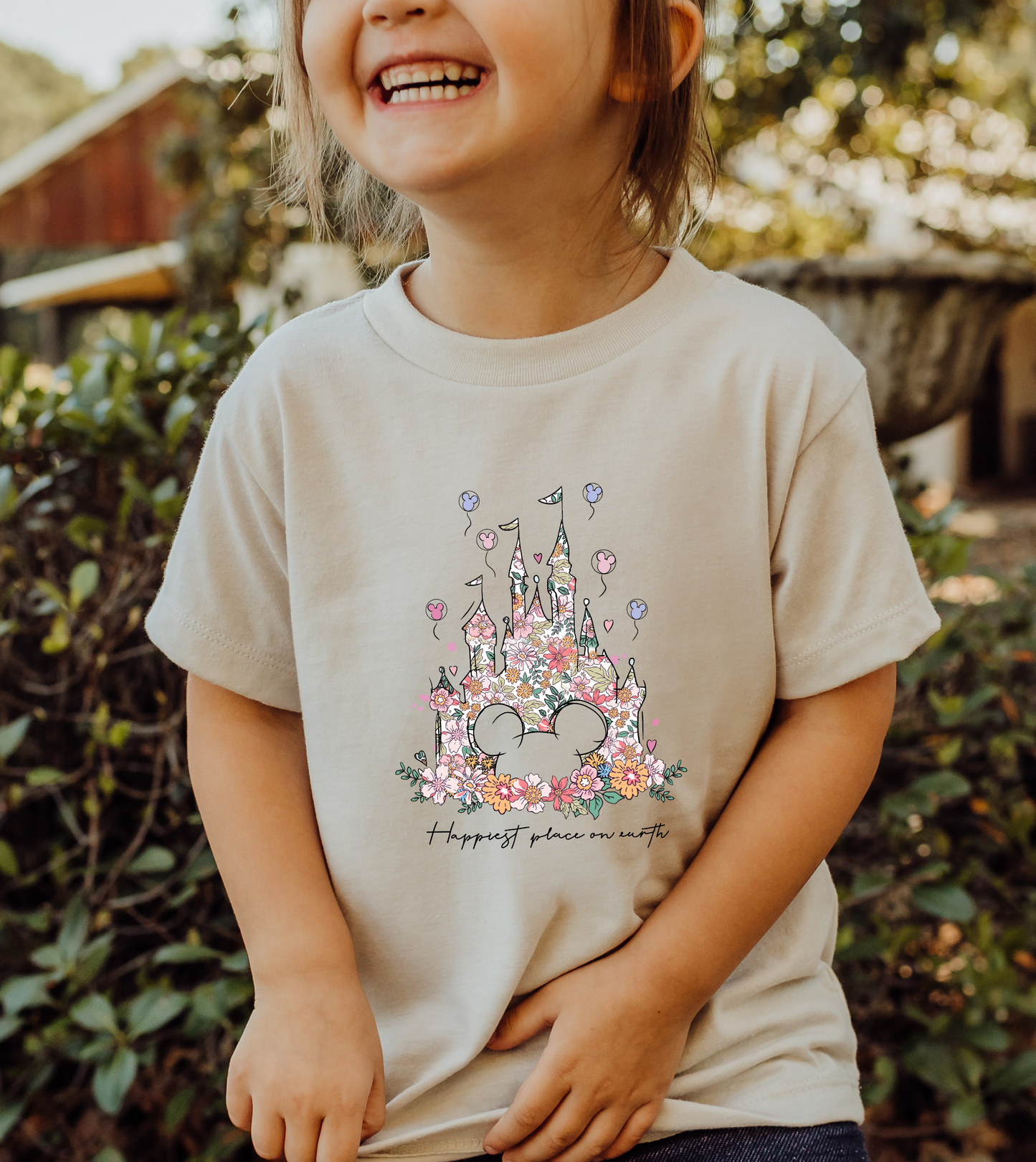 Happiest Place Floral Castle ADULT/YOUTH DTF TRANSFER