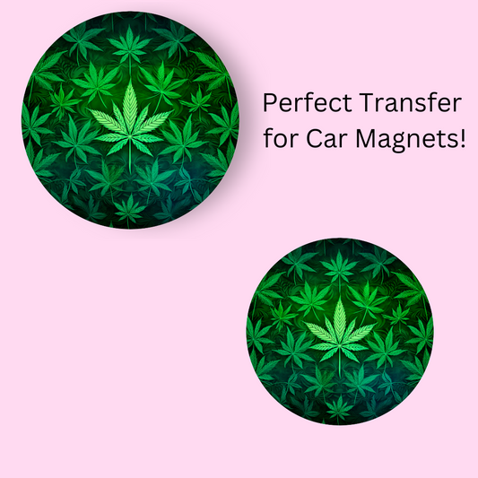 Weed Plants 4.5" UV DTF  (perfect for car magnets)