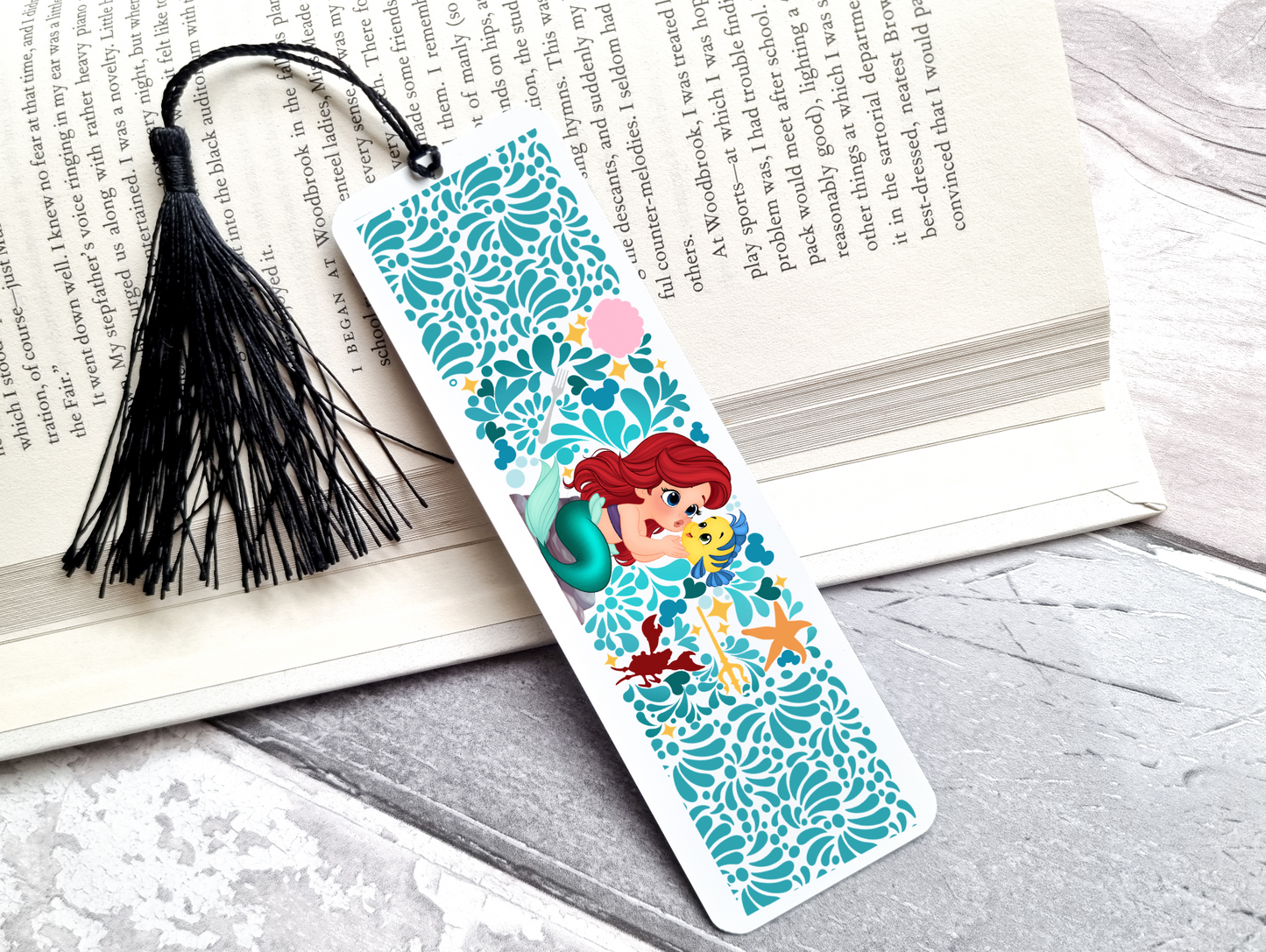 Fish Princess Baby UV DTF Bookmark DOUBLE SIDED