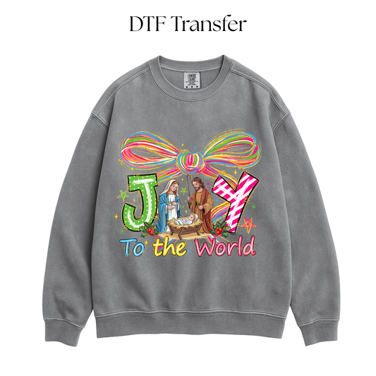 Joy To The World DTF Transfer