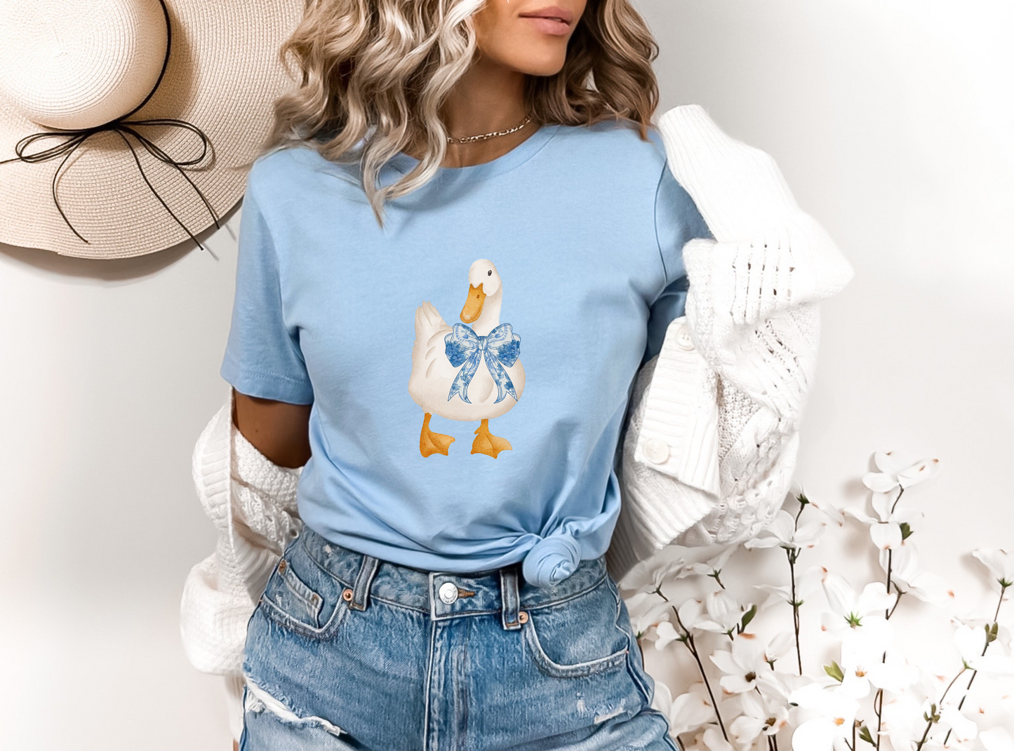Duck With Bow DTF TRANSFER