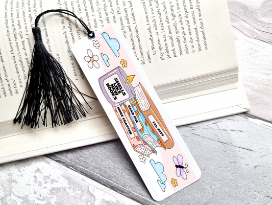 Smells Like New Books Solid UV DTF Bookmark DOUBLE SIDED