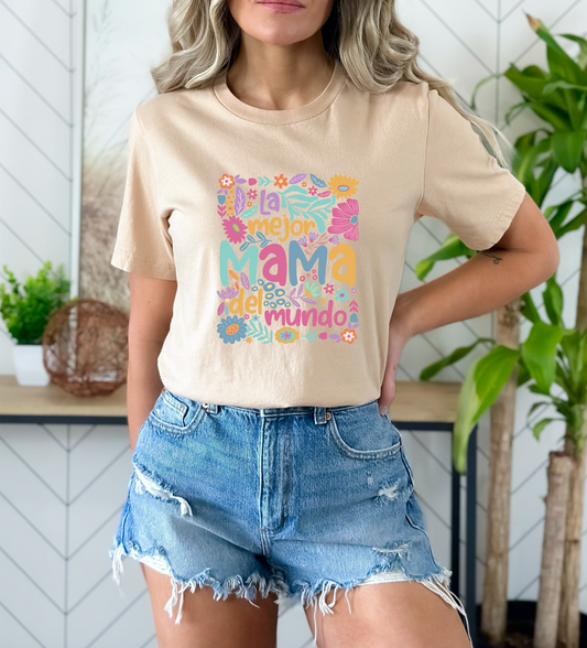 La Mejor Mama Del Mundo Floral DTF TRANSFER