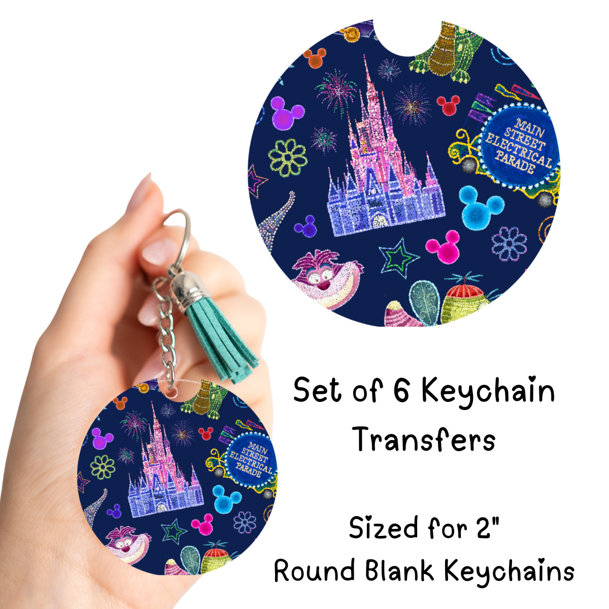 Main Electrical Parade Characters Keychain Transfer Set of 6