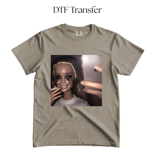 Crying Selfie DTF Transfer