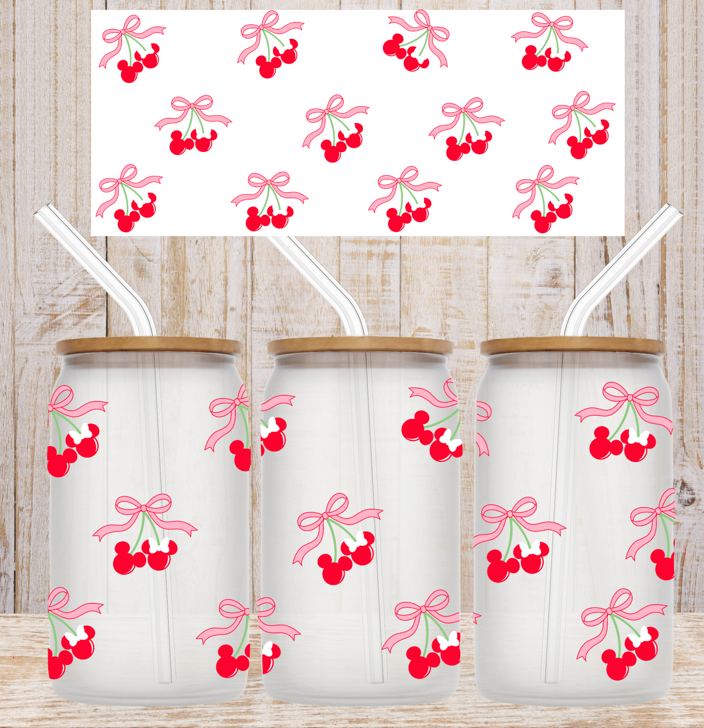Mouse Cherries UV DTF Wrap
