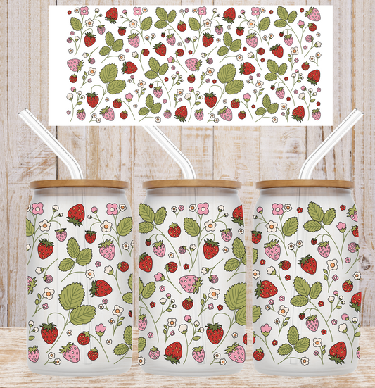 Strawberries on Vine UV DTF Wrap
