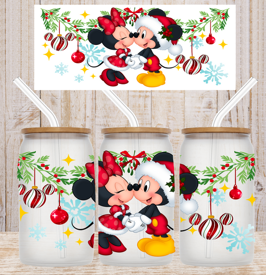 Magical Mouses On Christmas Wrap UV DTF DOUBLE SIDED