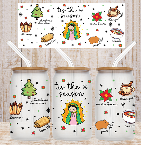 Tis' The Season Christmas Wrap UV DTF DOUBLE SIDED