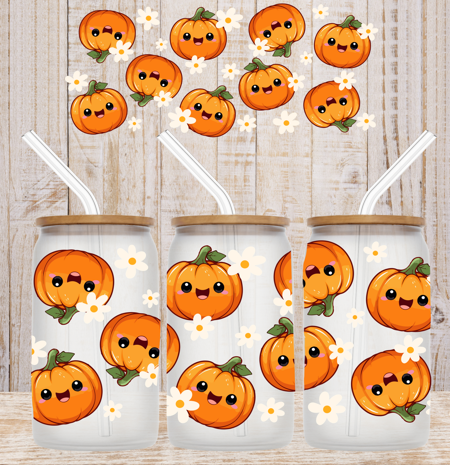 Happy Pumpkins UV DTF DOUBLE SIDED