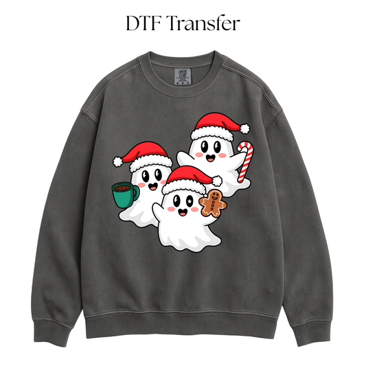 Three Christmas Ghosties DTF Transfer