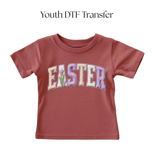 YOUTH Easter Purple Faux Yarn DTF Transfer