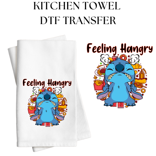 Feeling Hangry Kitchen Towel DTF Transfer
