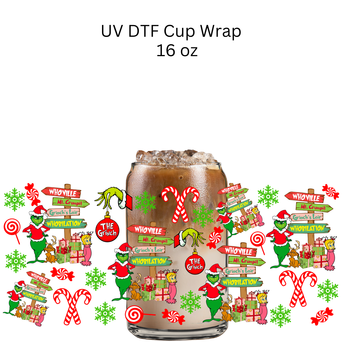 Green Monster Whobilation UV DTF Cup Wrap