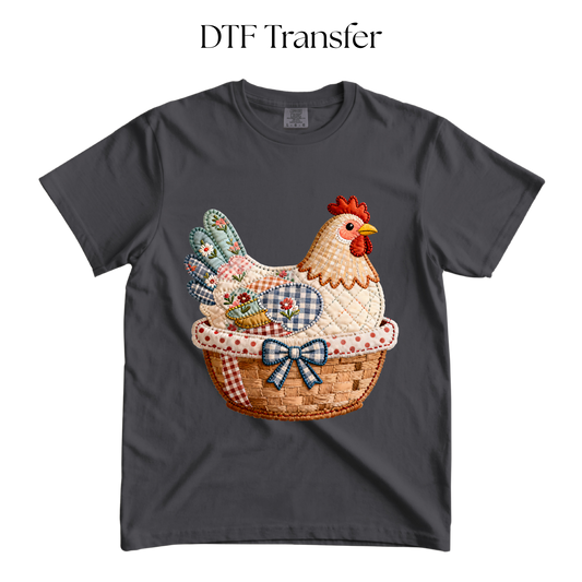 Quilted Chicken DTF Transfers