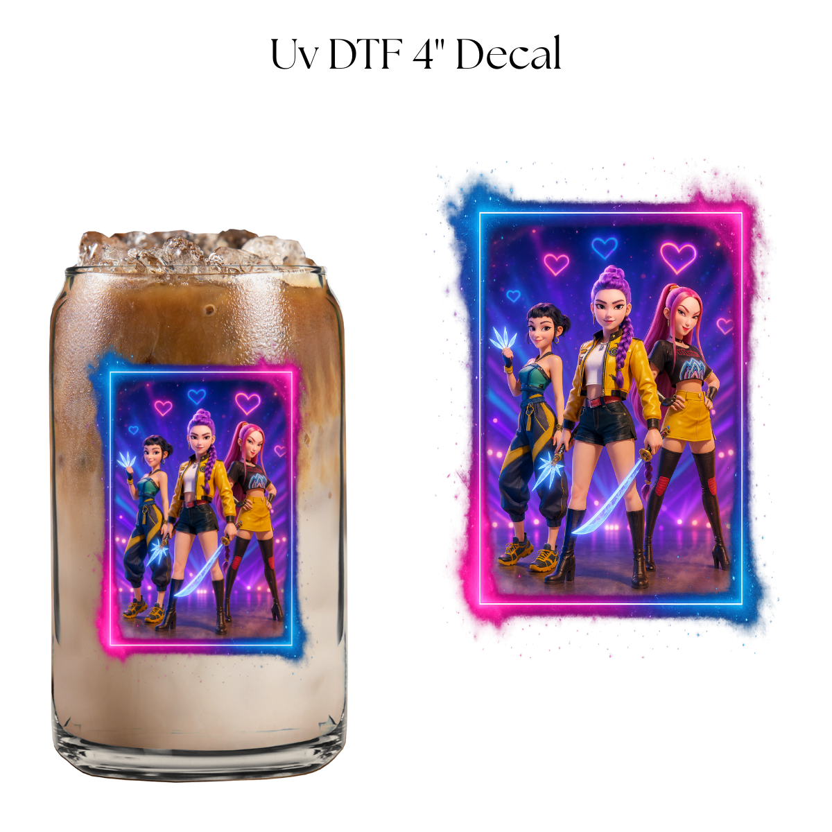 Kpop Girls Picture 4” UV DTF Decal