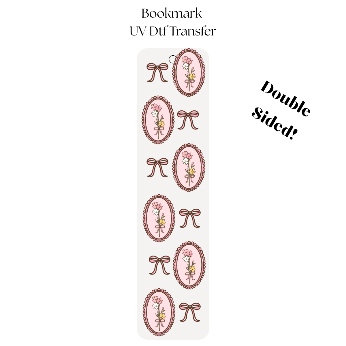 Floral Frames and Bows Bookmark Transfer