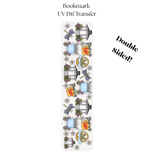 Spring Floral Stars Sign  UV DTF Bookmark Transfer