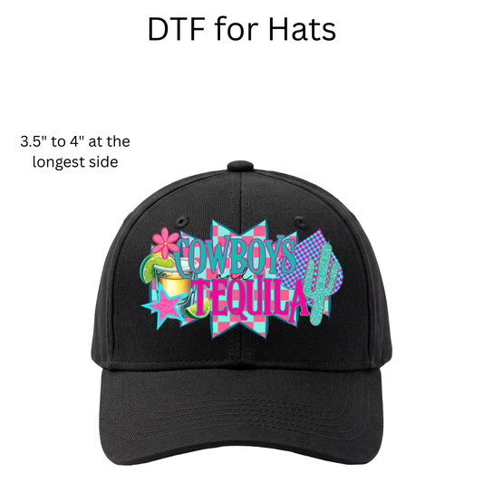 Cowboys Tequila Hat DTF Transfers