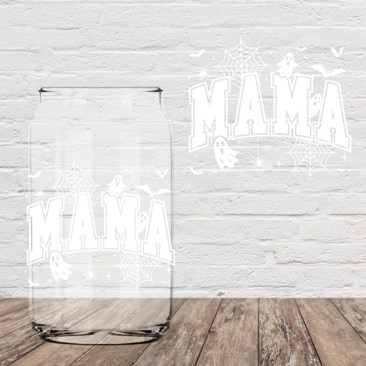 Halloween MAMA White  4" UV DTF