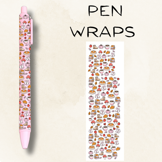 Fall Food UV DTF Wrap For Ballpoint Pen