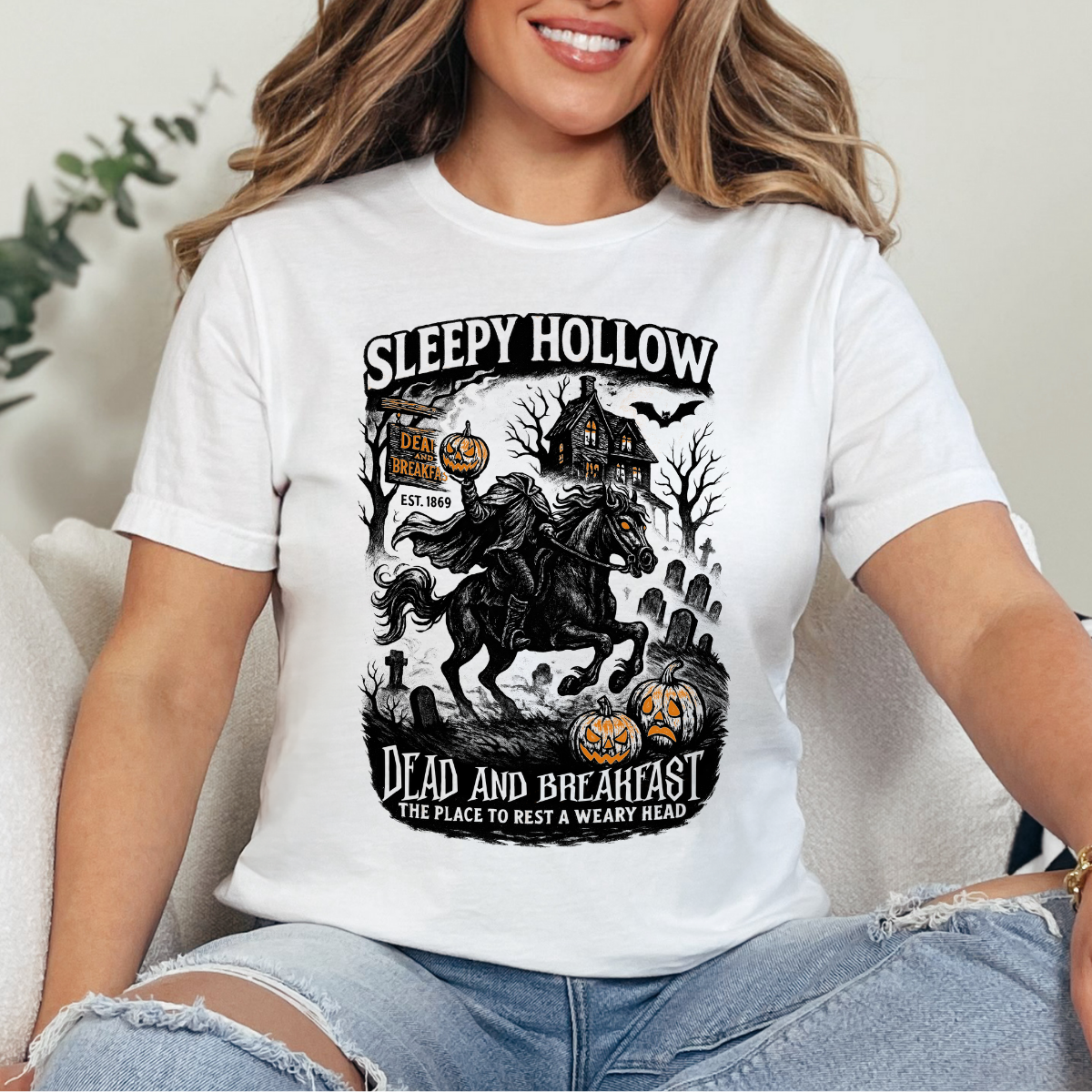 Sleepy Hollow Dead and Breakfast Dtf Transfer