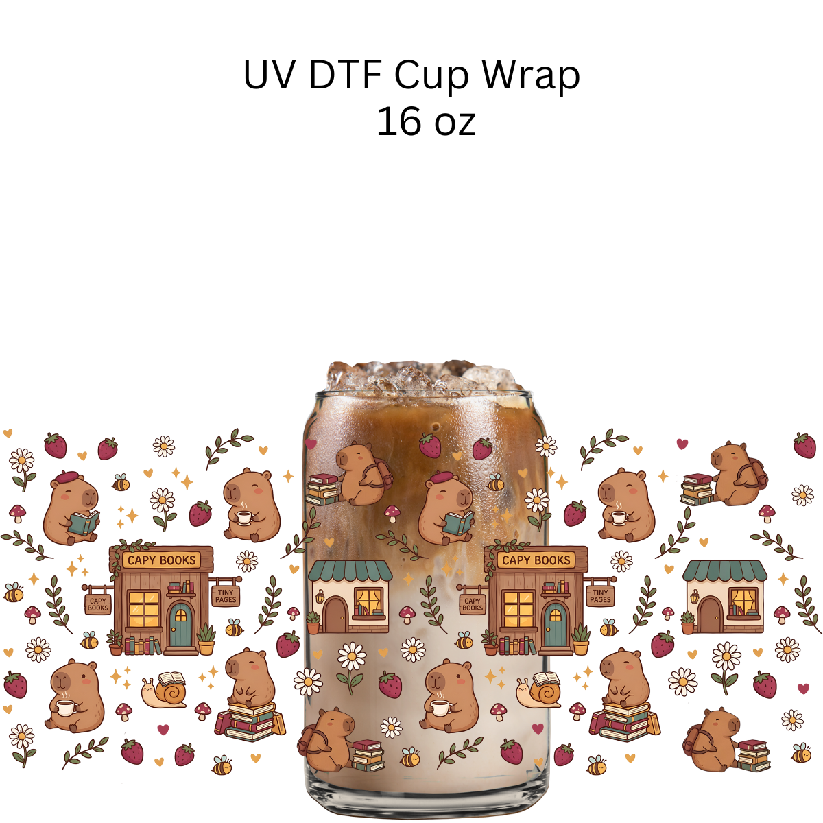 Capy Books UV DTF Cup Wrap