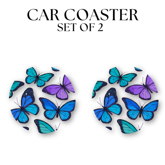 Purple Green Blue Butterflies DTF Transfer
