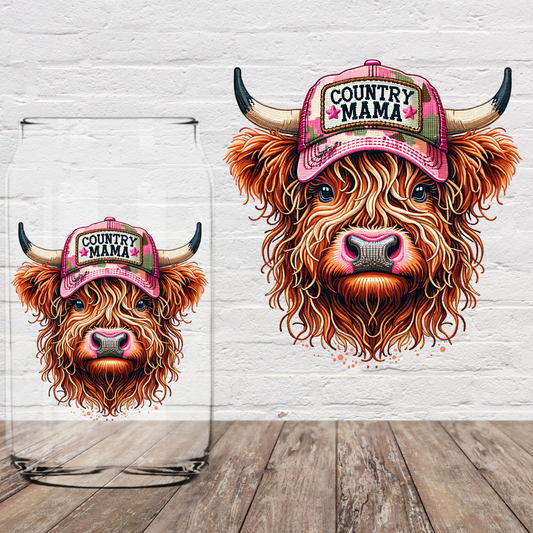 Country Mama Cow 4" UV DTF