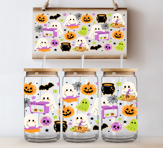 Ghost making Cookies UV DTF Cup Wrap