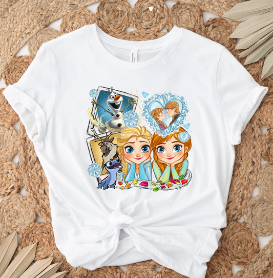 Frozen Sisters Cartoon DTF TRANSFER